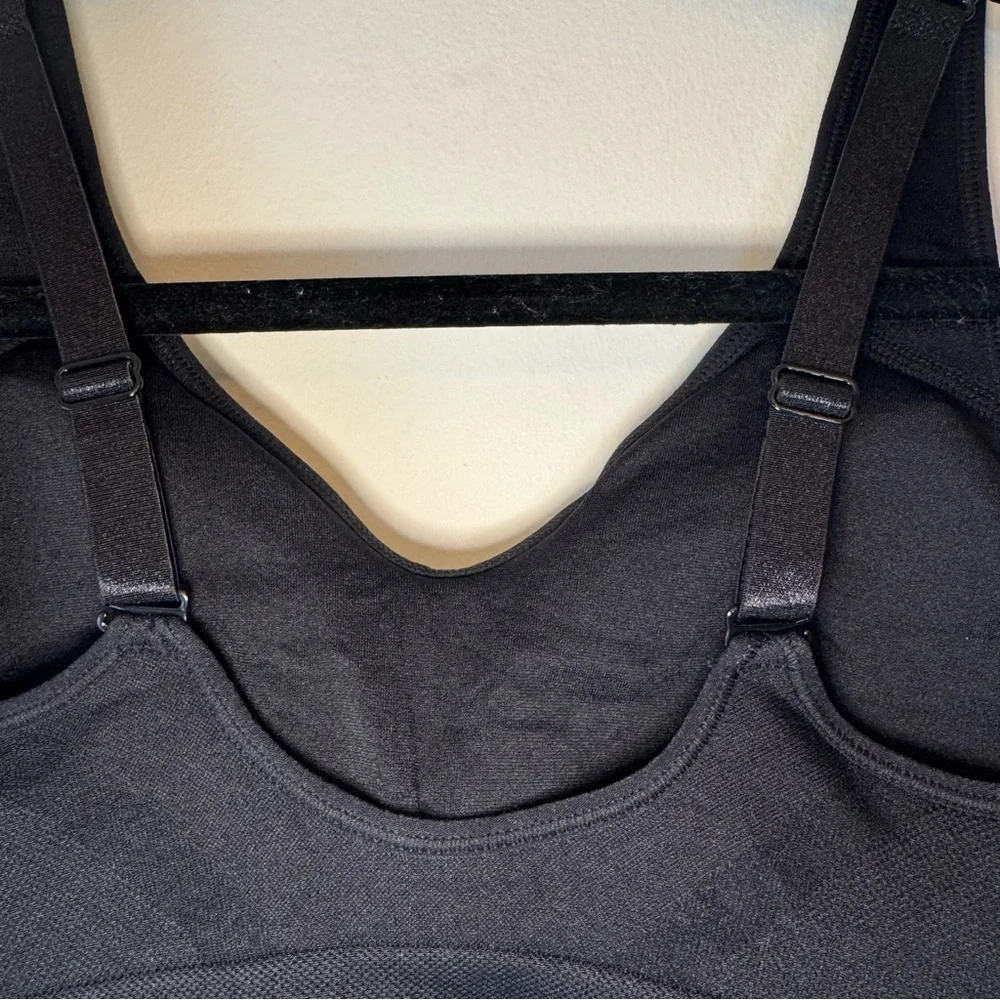 Puma Black V-Neck Sports Bra with Wide Straps 0044 - Picture 5 of 13